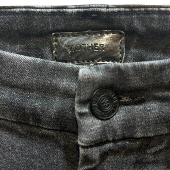 MOTHER Denim Looker Ankle Fray Gray Size 27 EUC